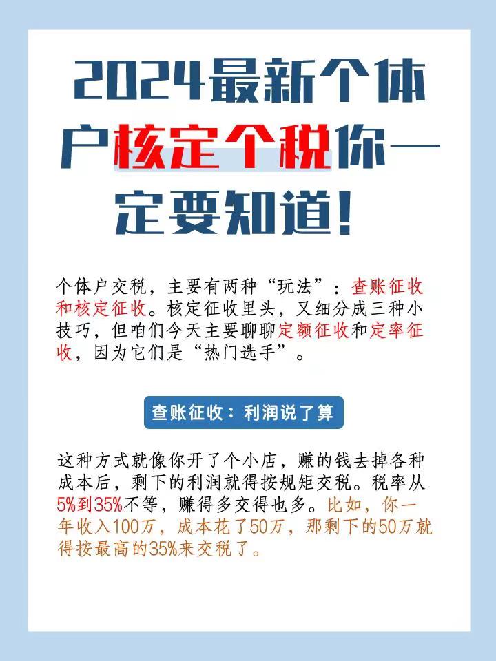 淮北2024最新个体户核定个税你一定要知道！